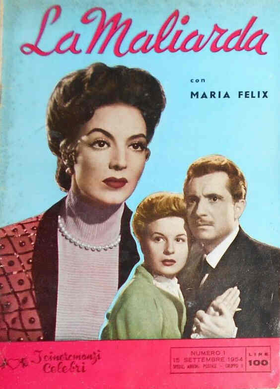 I CINEROMANZI CELEBRI magazine side cover Issue 1 15 September 1954