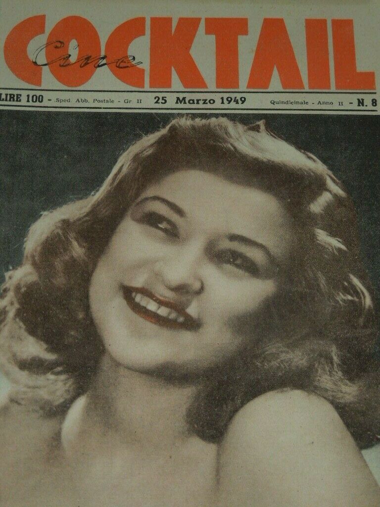 CINE COCKTAIL magazine side cover Issue 8 25 March 1949