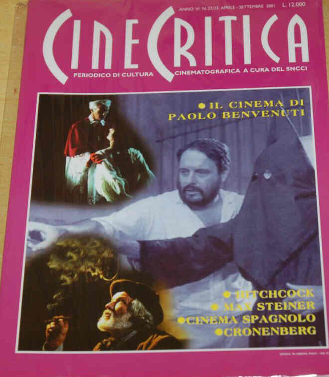 CINECRITICA magazine side cover Issue 22-3  April/September 2001