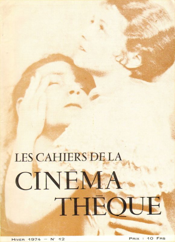 CAHIERS DE LA CINEMATHEQUE magazine side cover Issue 12  1973