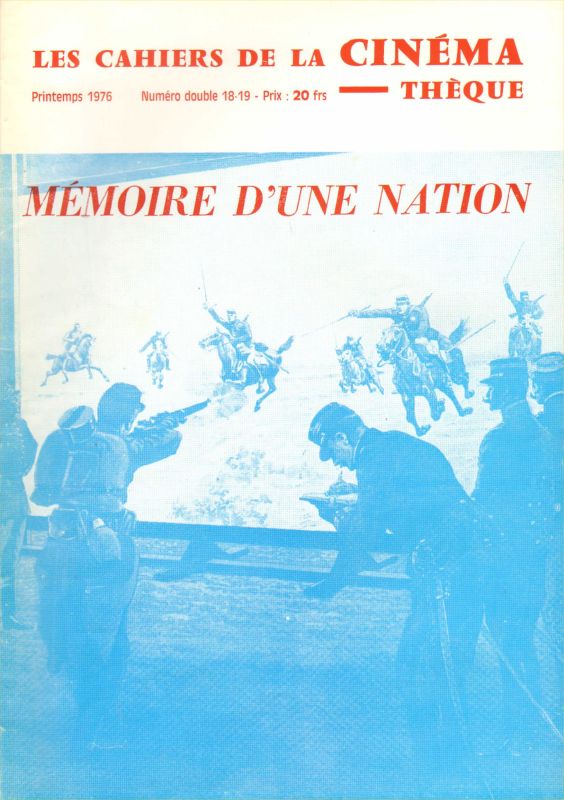 CAHIERS DE LA CINEMATHEQUE magazine side cover Issue 18/19  1976