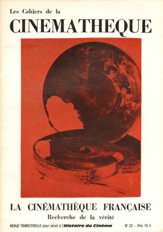 CAHIERS DE LA CINEMATHEQUE magazine side cover Issue 22  1977
