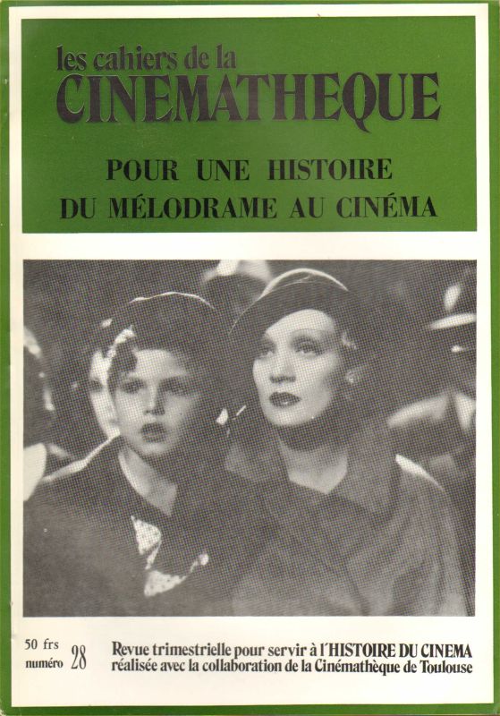 CAHIERS DE LA CINEMATHEQUE magazine side cover Issue 28  1979
