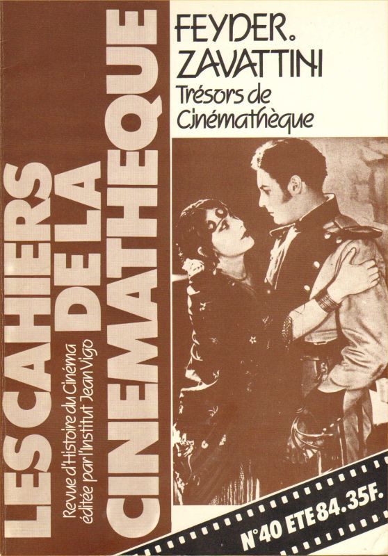 CAHIERS DE LA CINEMATHEQUE magazine side cover Issue 40  1984