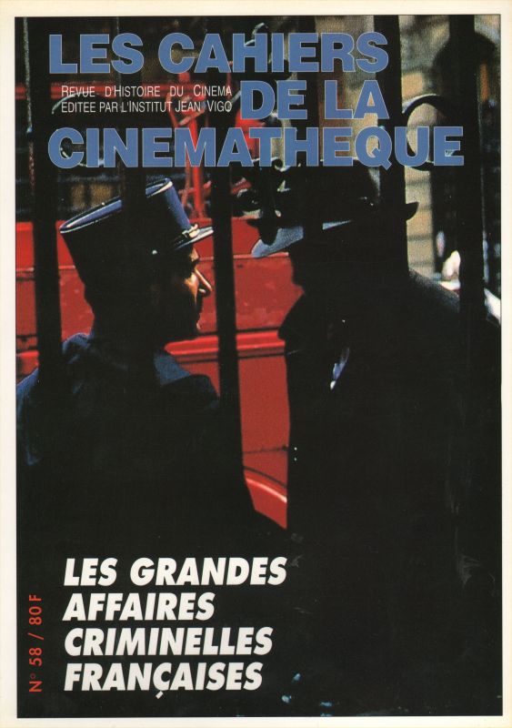 CAHIERS DE LA CINEMATHEQUE magazine side cover Issue 58  1993