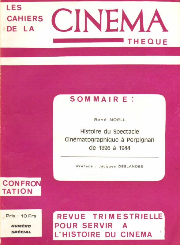CAHIERS DE LA CINEMATHEQUE magazine side cover Special issue 1973