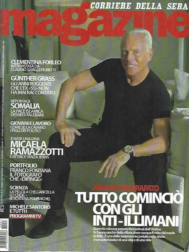 CORRIERE DELLA SERA MAGAZINE magazine side cover Issue 2   