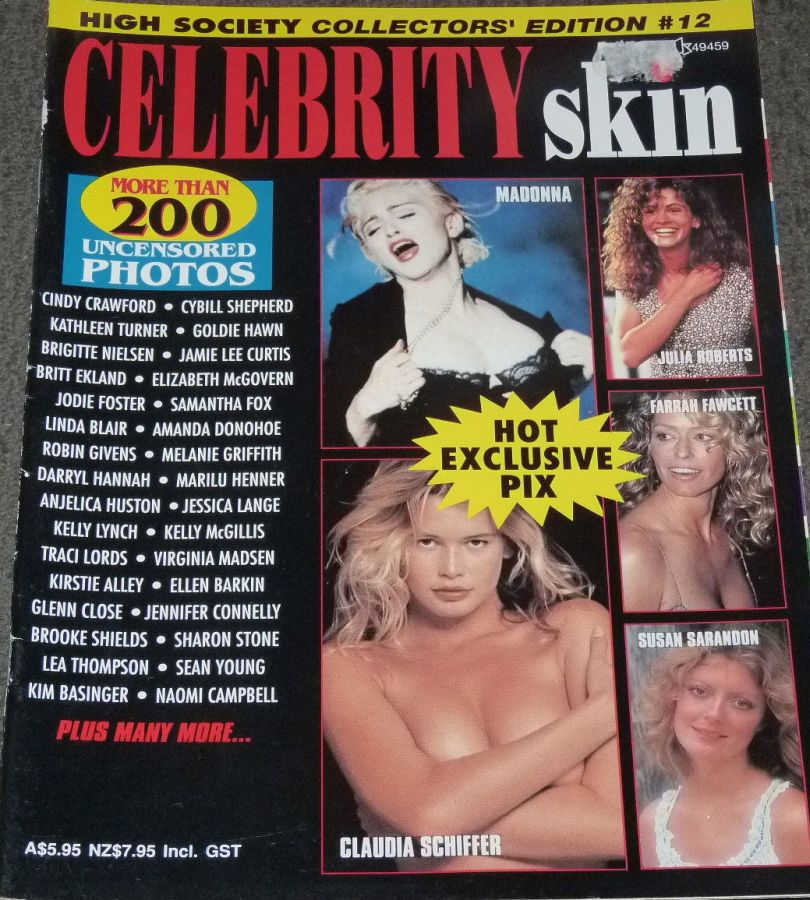 CELEBRITY SKIN (Australia) magazine side cover Issue 12   1990