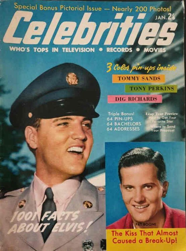 CELEBRITIES (AU) magazine side cover Issue 6  January 1960