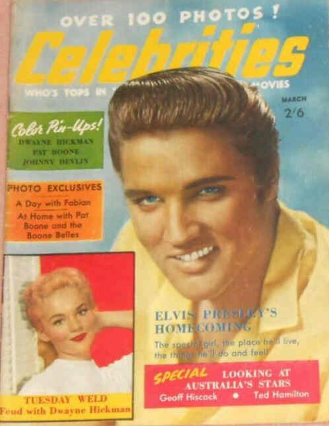 CELEBRITIES (AU) magazine side cover Issue 7  March 1960