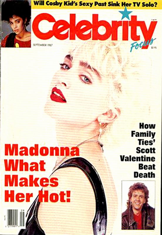 CELEBRITY FOCUS magazine side cover  Vol 1 # 9 September 1987