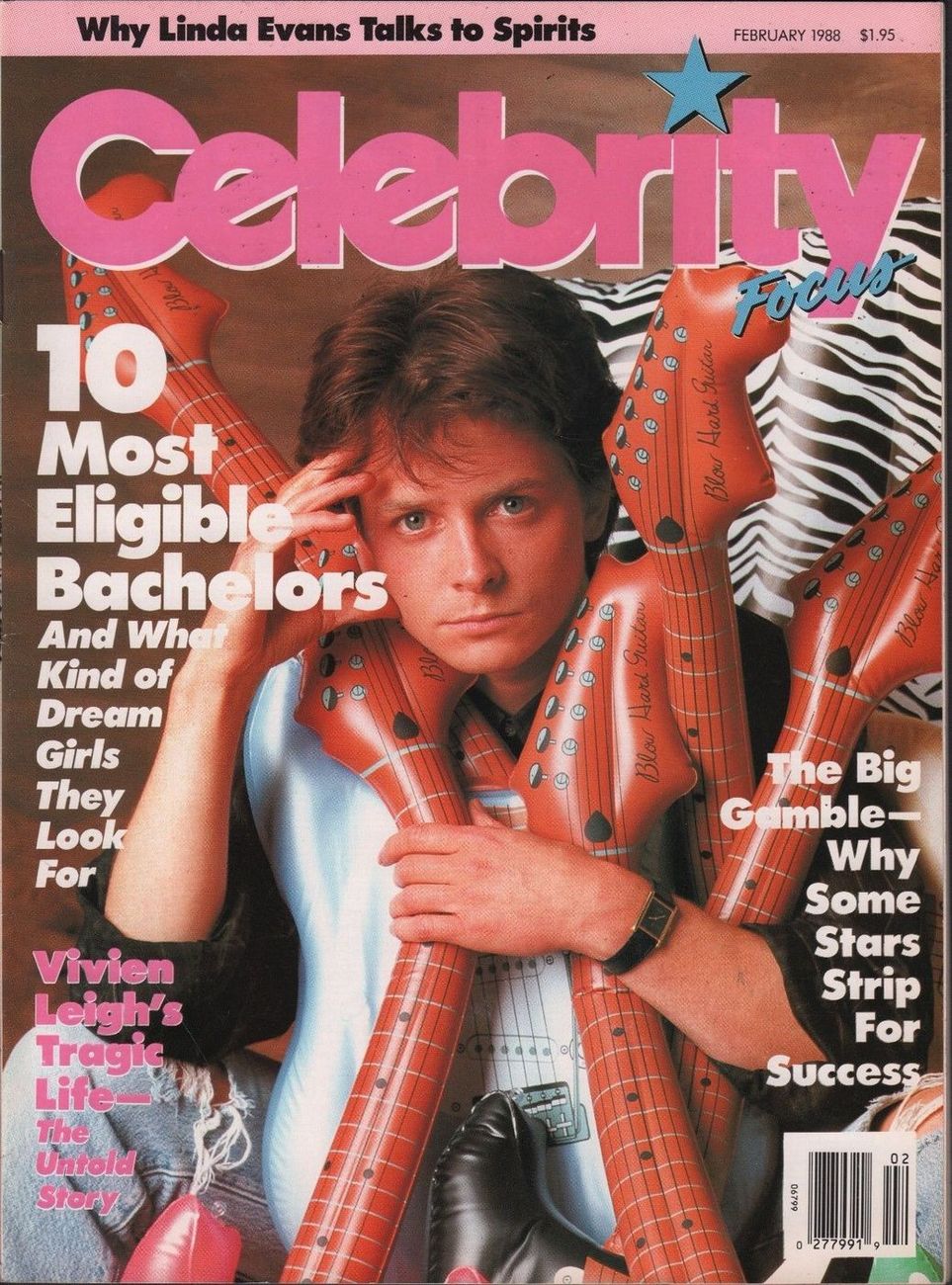 CELEBRITY FOCUS magazine side cover  Vol 2 # 2 February 1988