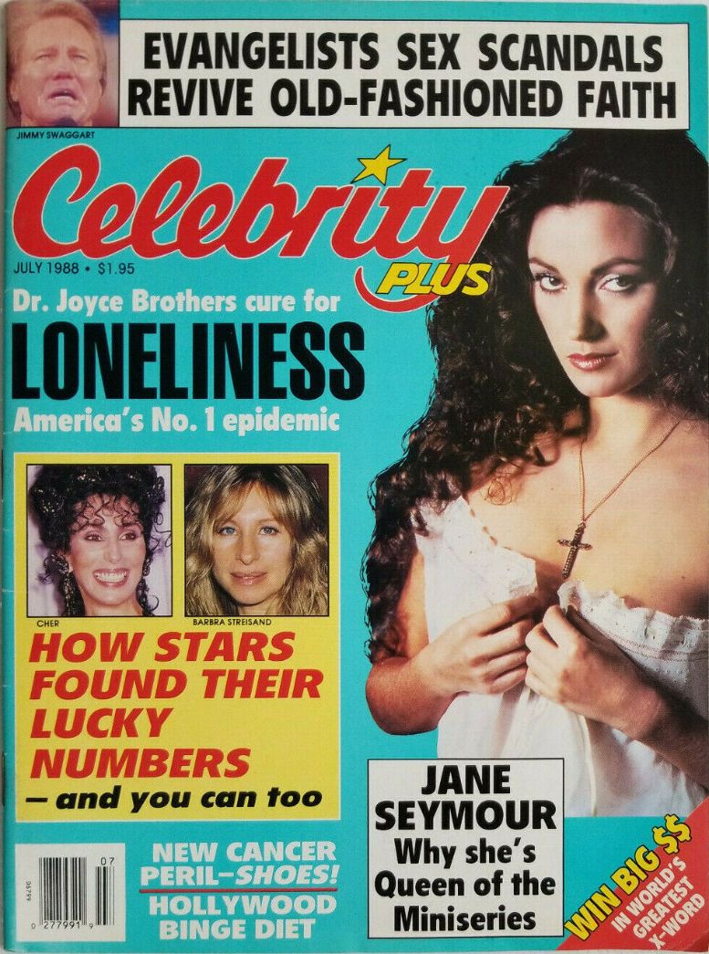CELEBRITY PLUS magazine side cover  Vol 2 # 7 July 1988