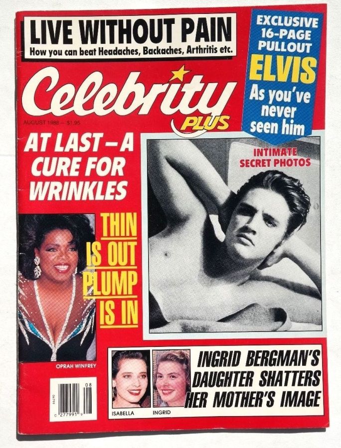 CELEBRITY PLUS magazine side cover  Vol 2 # 8 August 1988