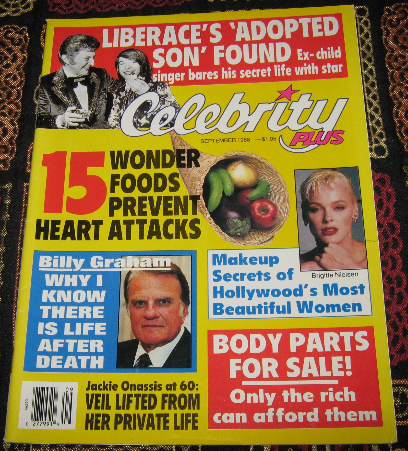 CELEBRITY PLUS magazine side cover  Vol 2 # 9 September 1988