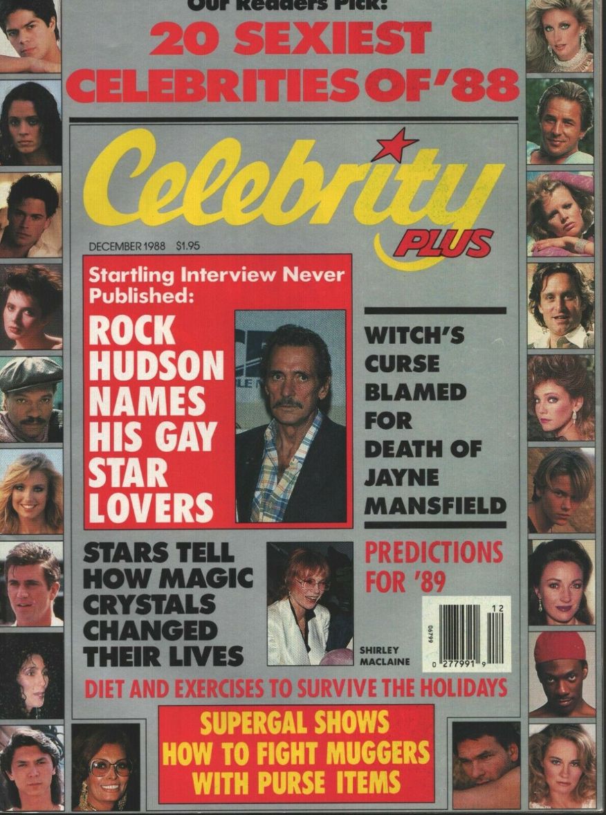 CELEBRITY PLUS magazine side cover  Vol 2 # 12 December 1988