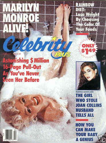 CELEBRITY PLUS magazine side cover  Vol 3 # 2 February 1989