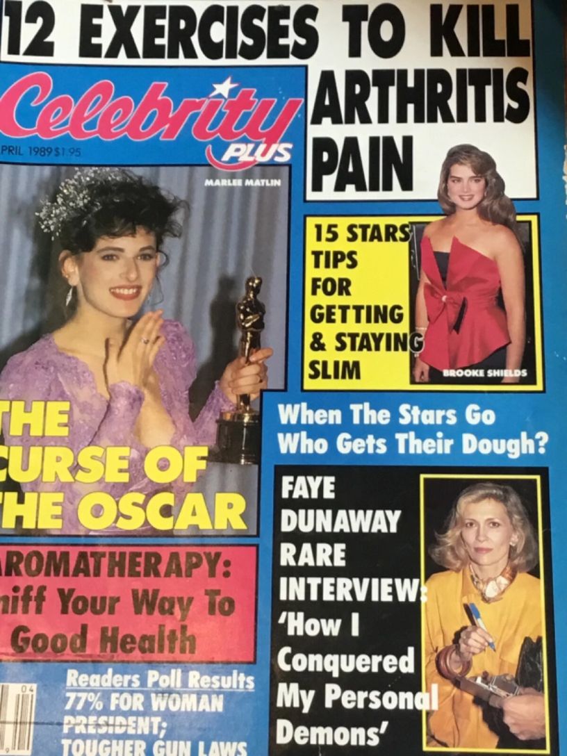 CELEBRITY PLUS magazine side cover  Vol 3 # 4 April 1989
