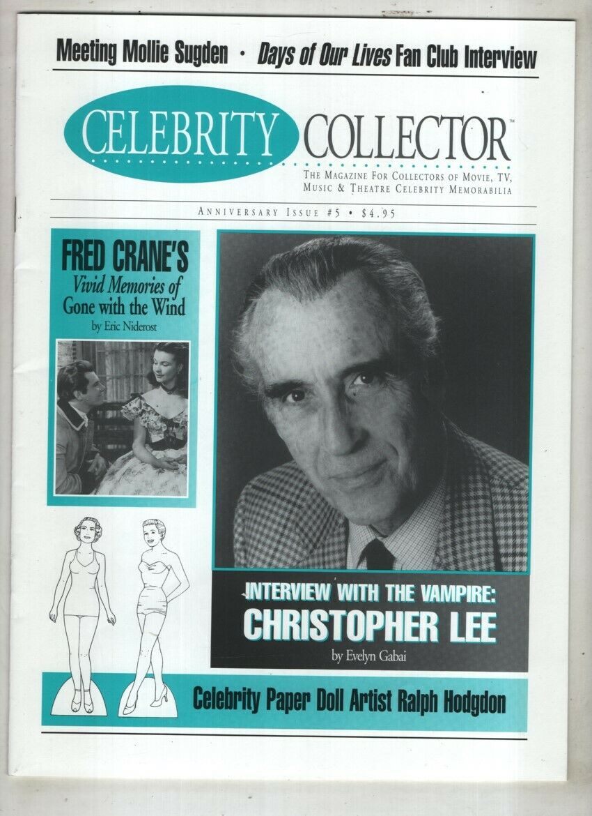 CELEBRITY COLLECTOR magazine side cover Issue 5   1994
