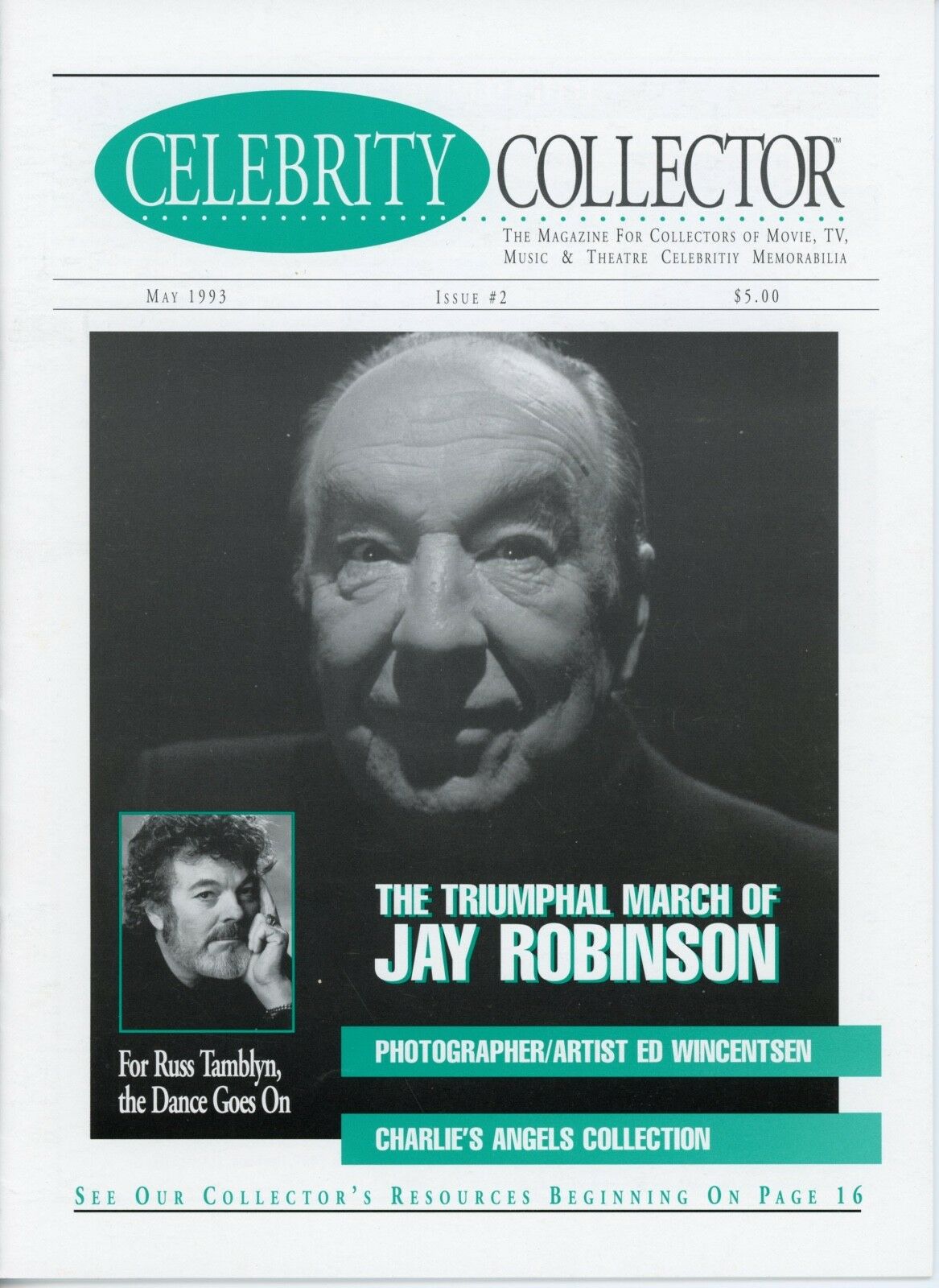 CELEBRITY COLLECTOR magazine side cover Issue 2  May 1993