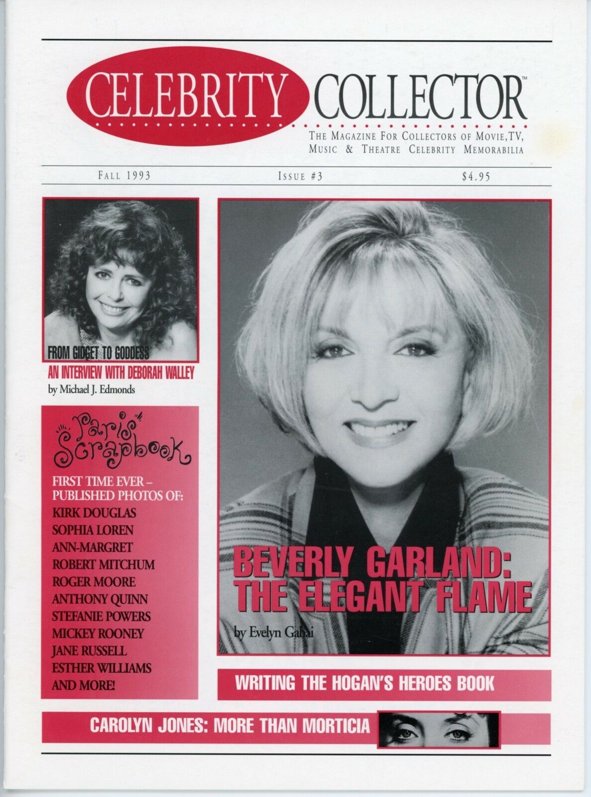 CELEBRITY COLLECTOR magazine side cover Issue 3 Fall 1993