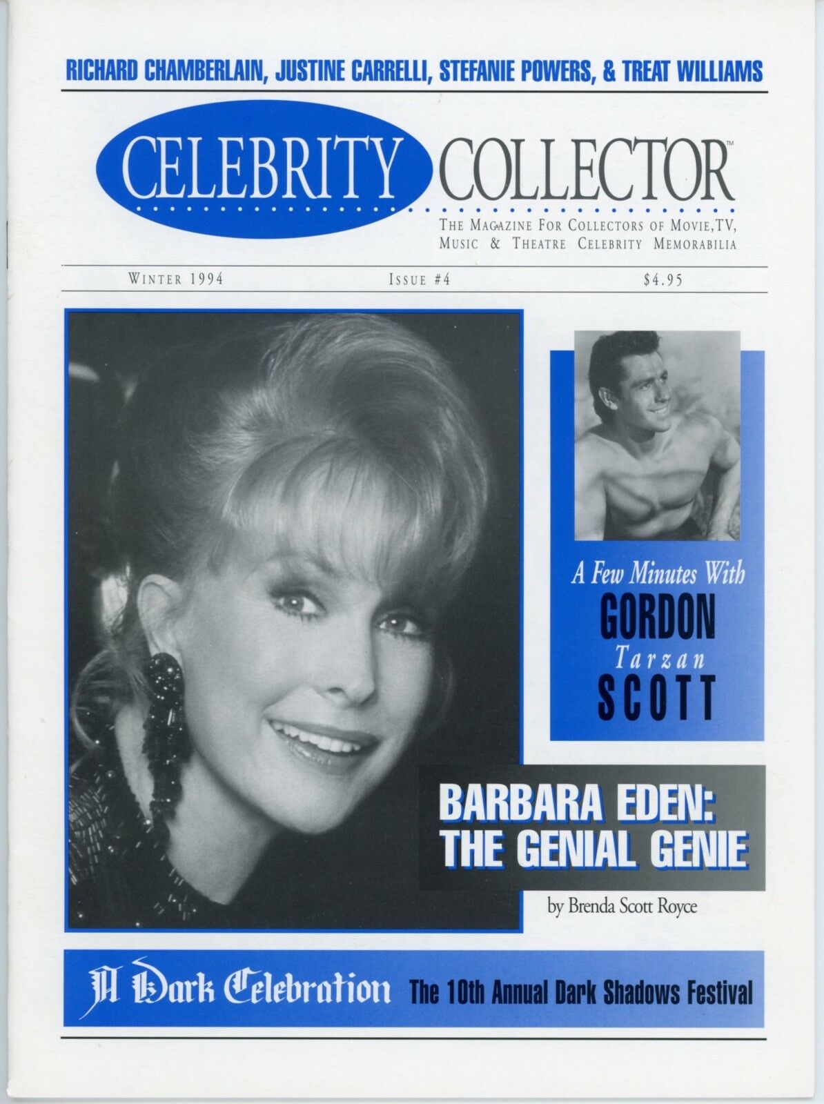 CELEBRITY COLLECTOR magazine side cover Issue 4 Winter 1994