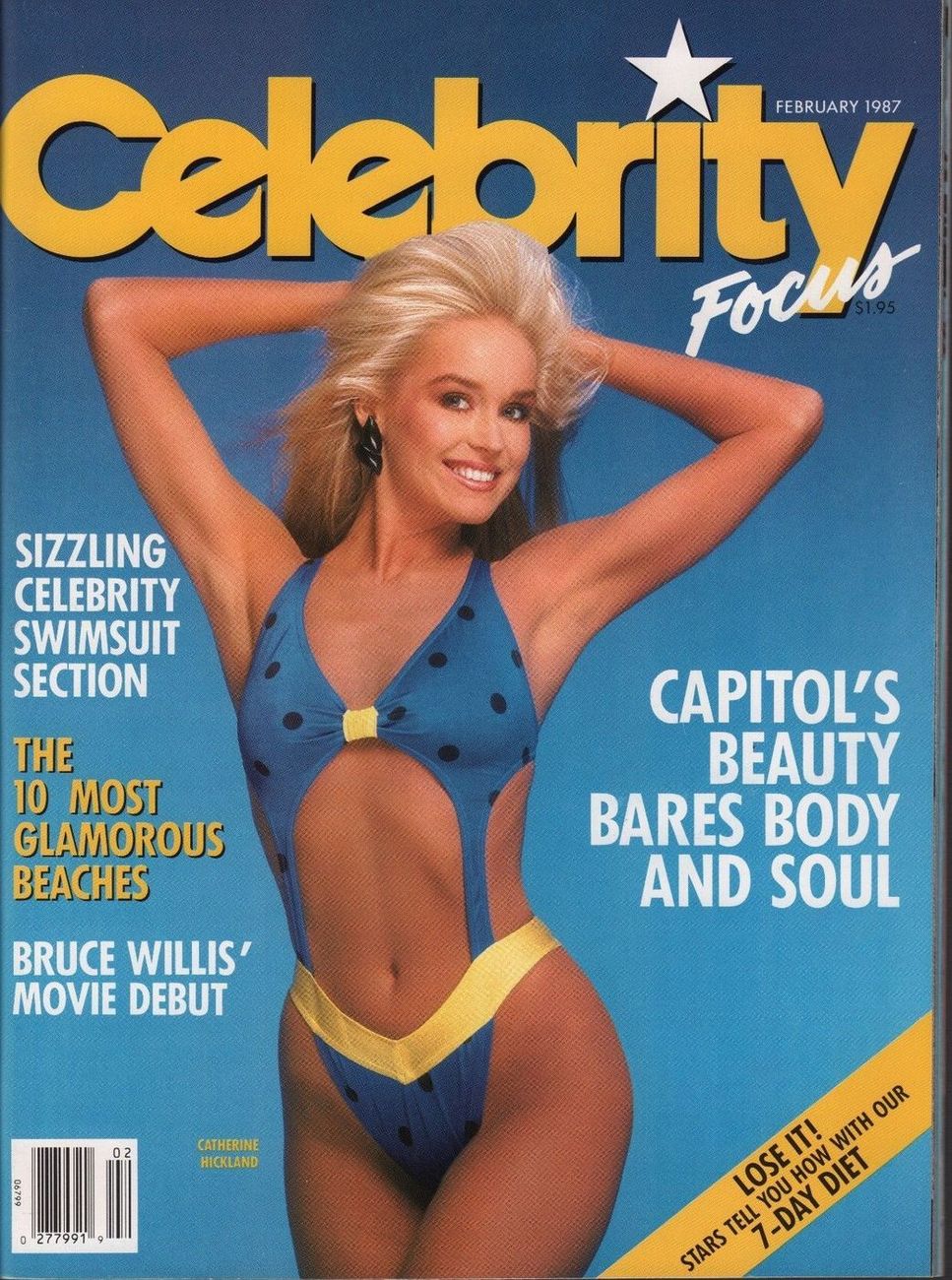 CELEBRITY FOCUS magazine side cover  Vol 1 # 2 February 1987