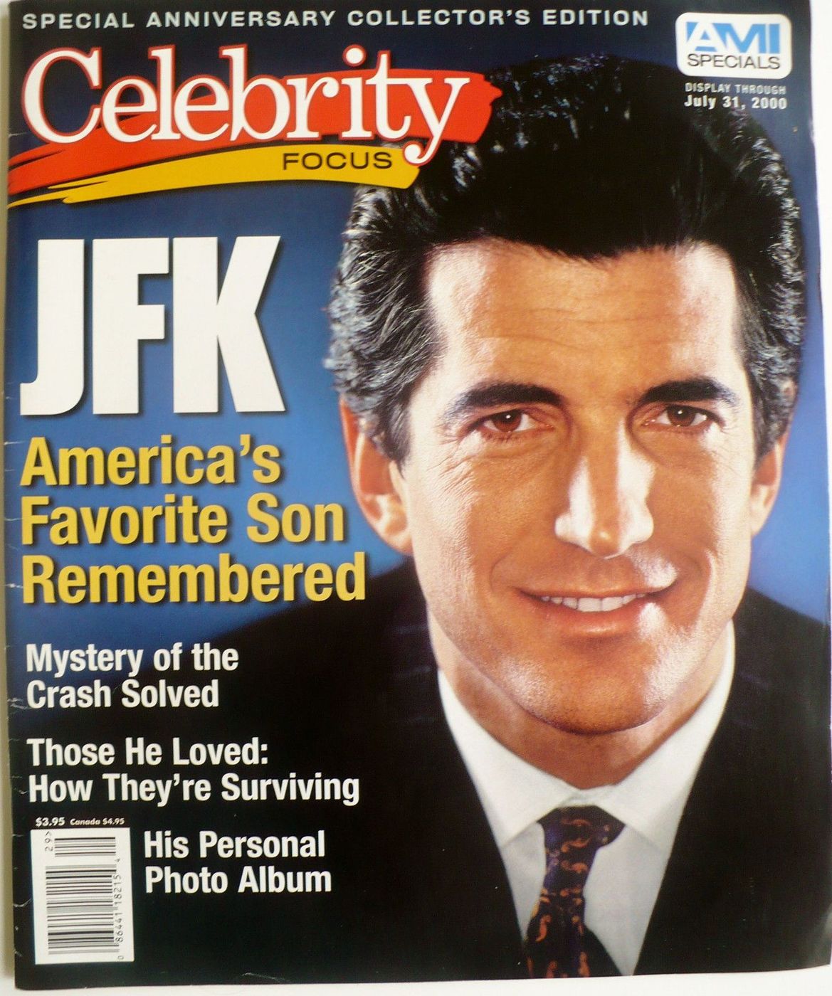CELEBRITY FOCUS (1997) magazine side cover  Vol 1 # 13 31 July 2000