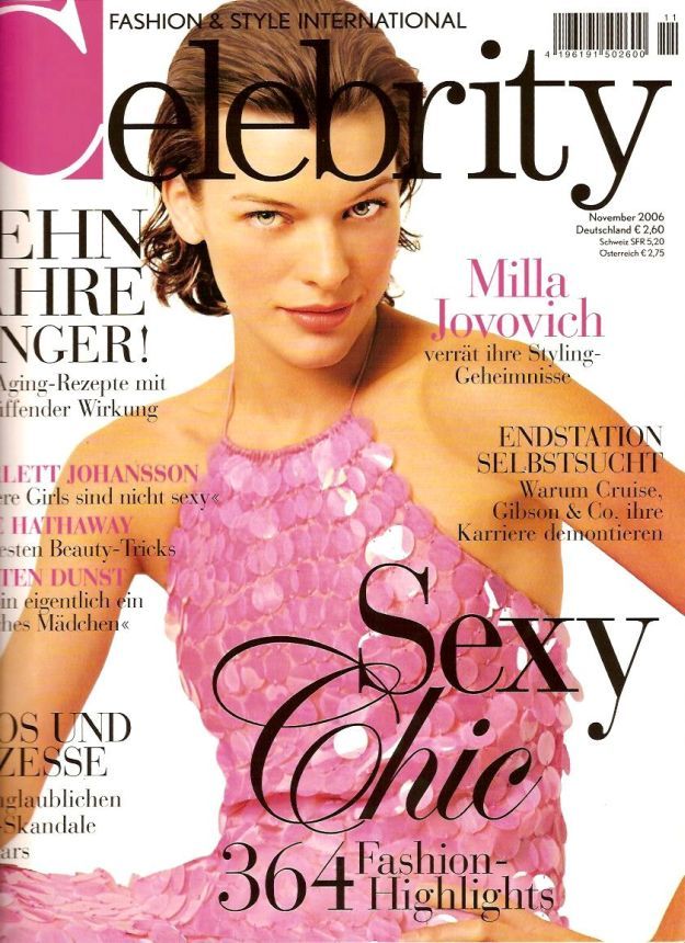 CELEBRITY GERMANY magazine side cover  November 2006