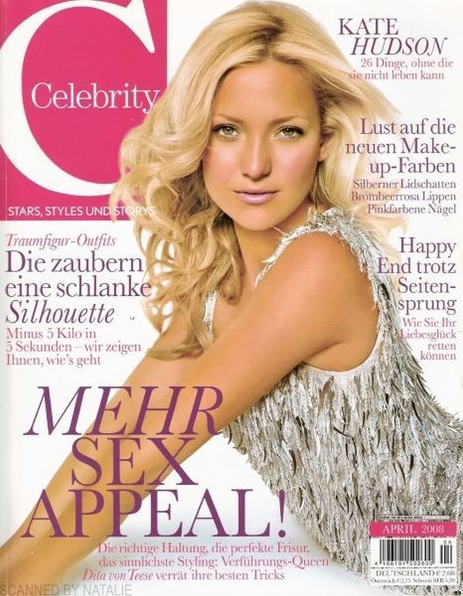 CELEBRITY GERMANY magazine side cover  April 2008
