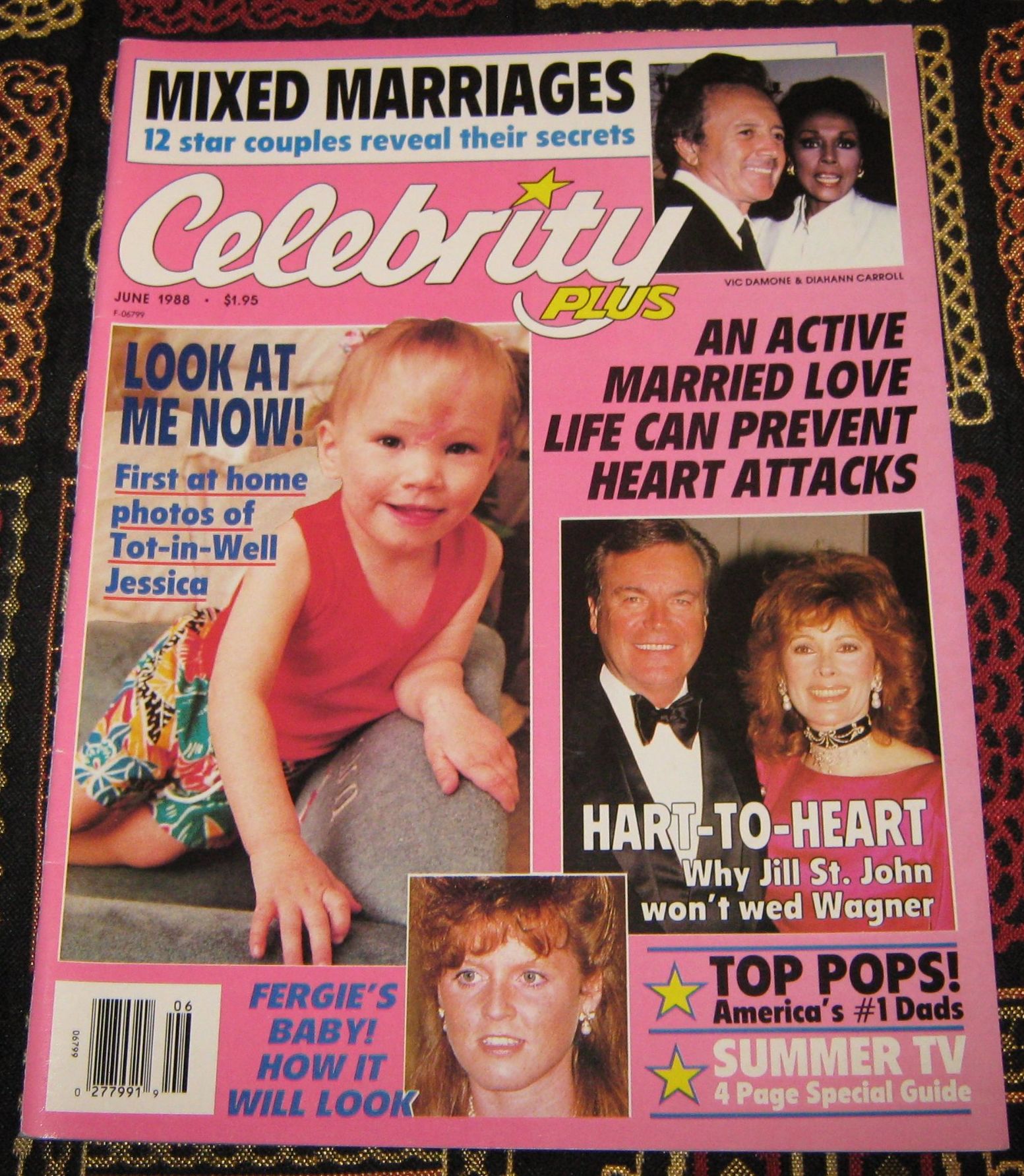 CELEBRITY PLUS magazine side cover  Vol 2 No  6  June 1988