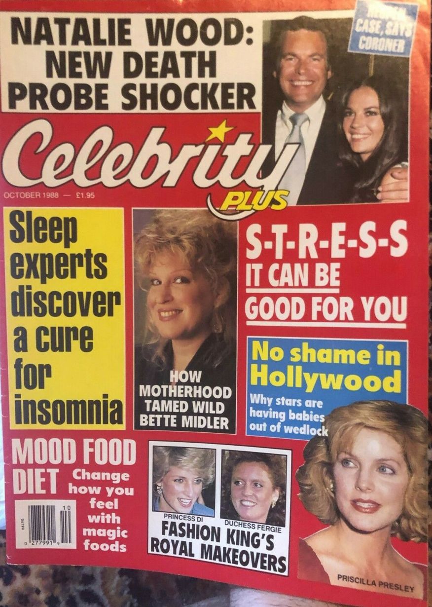 CELEBRITY PLUS magazine side cover  Vol 2 No  10  October 1988