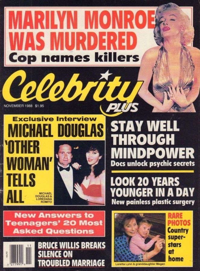 CELEBRITY PLUS magazine side cover  Vol 2 # 11  November 1988