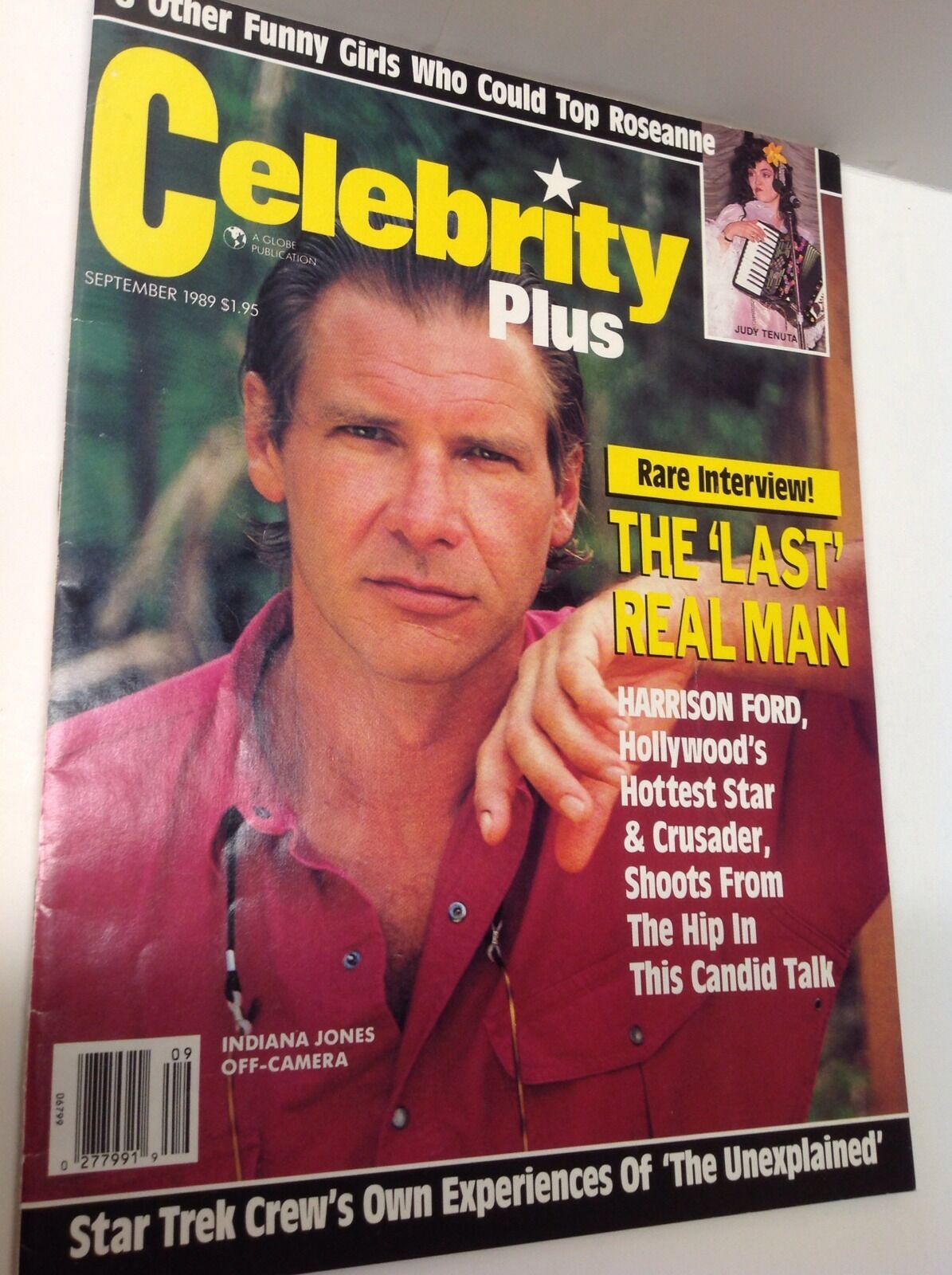 CELEBRITY PLUS magazine side cover  Vol 3 No  9  September 1989