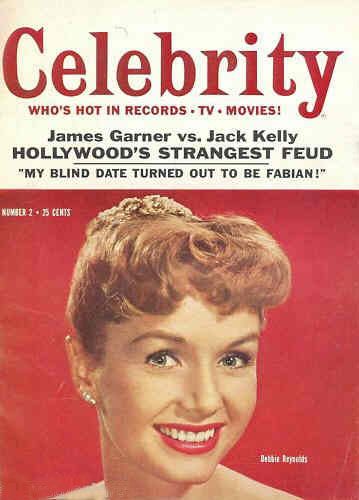 CELEBRITY (Fawcett) magazine side cover Issue 2  1959
