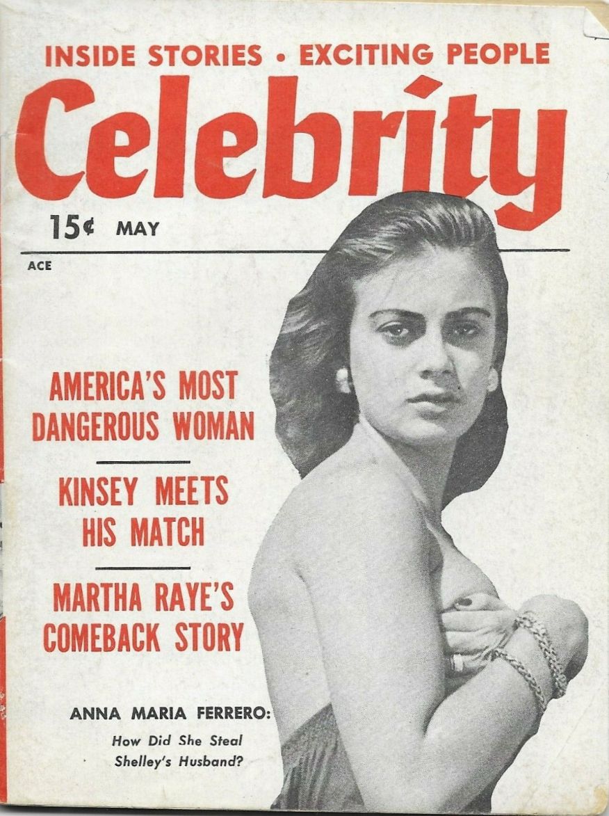 CELEBRITY (50s) magazine side cover  Vol 1 No  2  May 1954