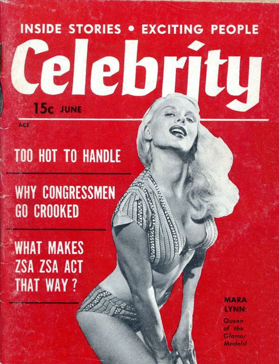 CELEBRITY (50s) magazine side cover  Vol 1 No  3  June 1954