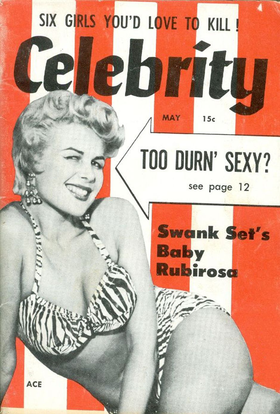 CELEBRITY (50s) magazine side cover  Vol 3 No  2  May 1955