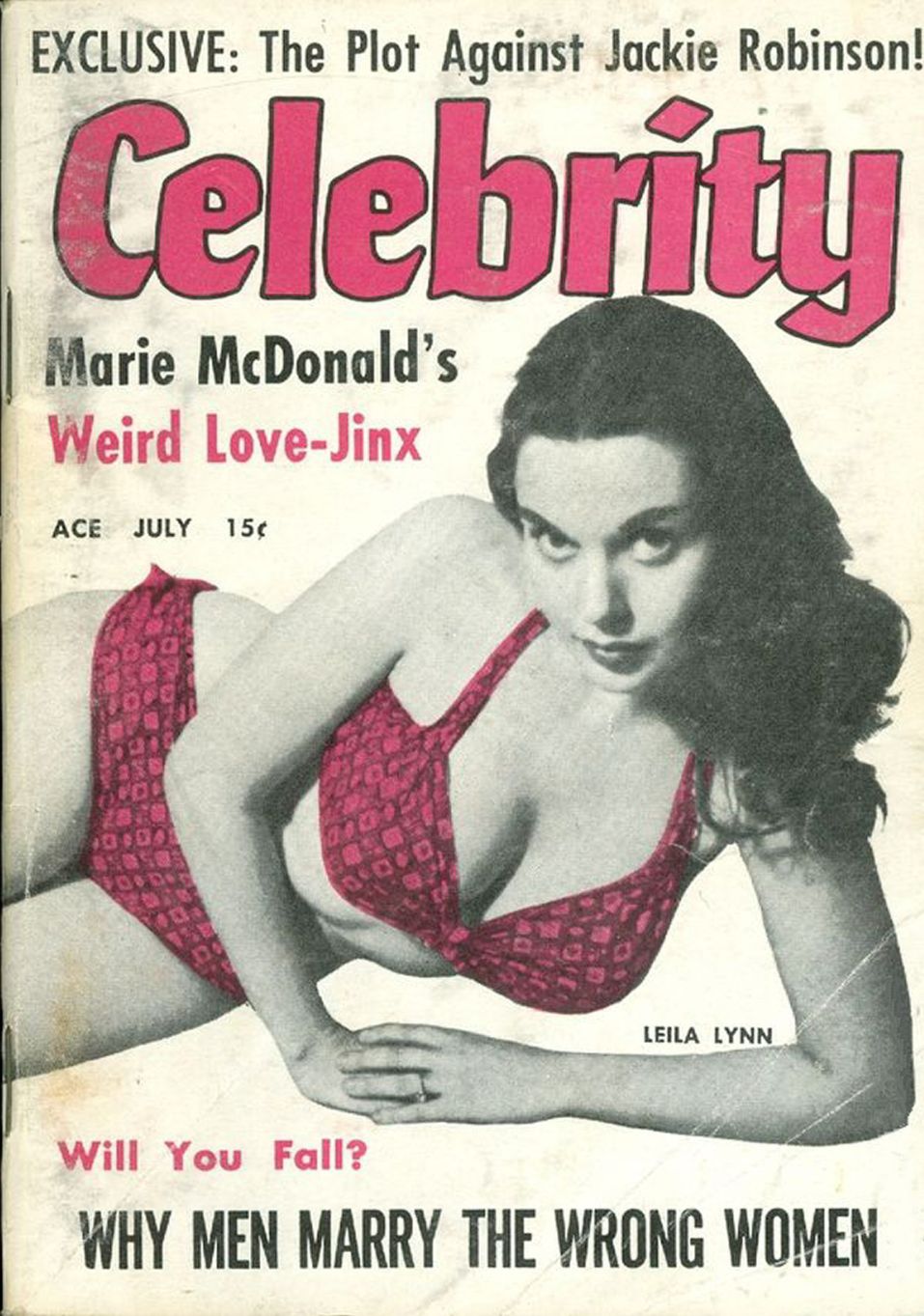 CELEBRITY (50s) magazine side cover  Vol 3 No  4  July 1955