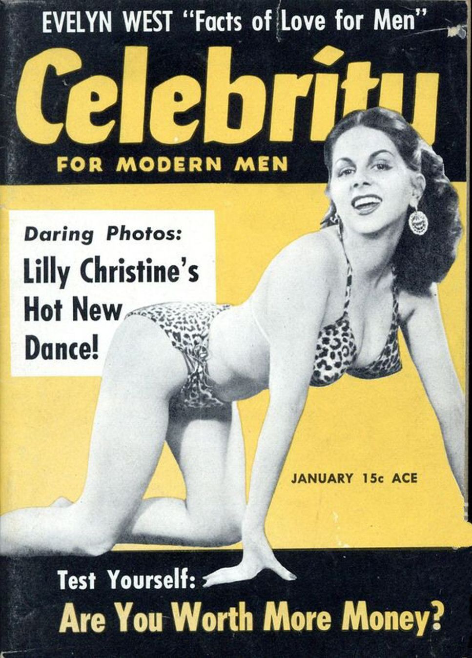 CELEBRITY (50s) magazine side cover  Vol 4 No  3  January 1956