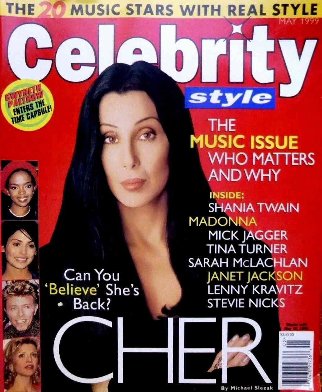 CELEBRITY STYLE magazine side cover May 1999