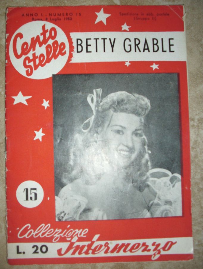 CENTO STELLE magazine side cover Issue 15 8 July 1950