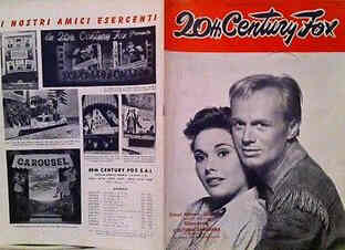 20th CENTURY FOX magazine side cover 30 September 1956