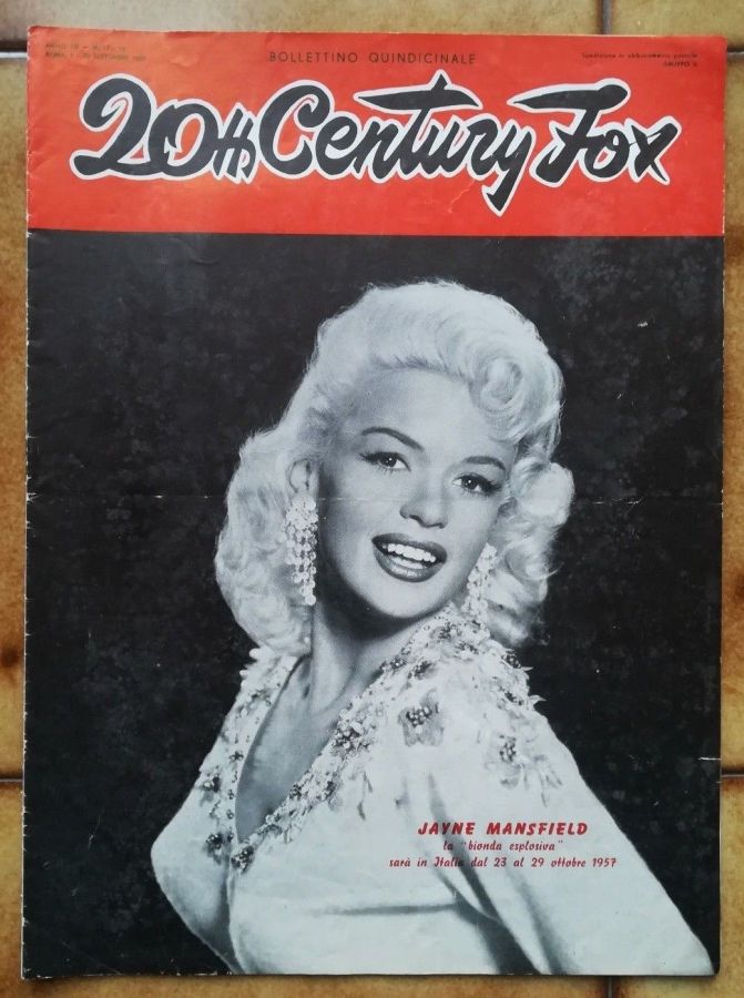 20th CENTURY FOX magazine side cover 1 September 1957