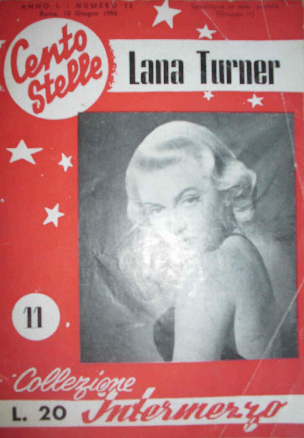 CENTO STELLE magazine side cover Issue 11 10 June 1950