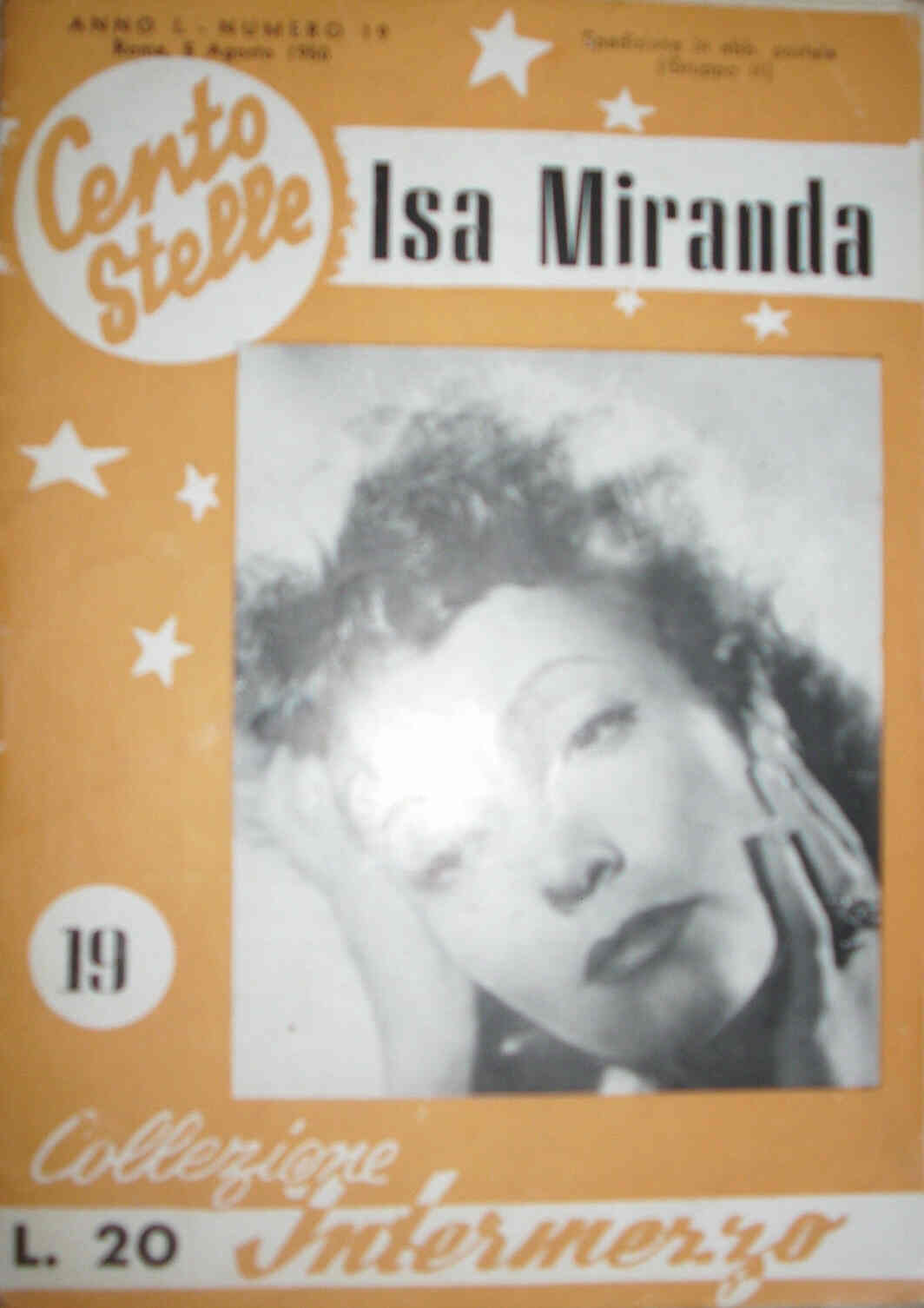CENTO STELLE magazine side cover Issue 19 5 August 1950