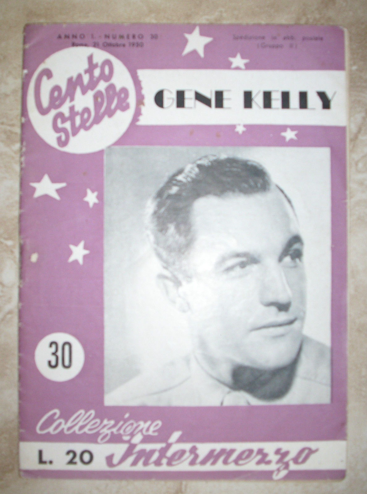 CENTO STELLE magazine side cover Issue 30 21 October 1950