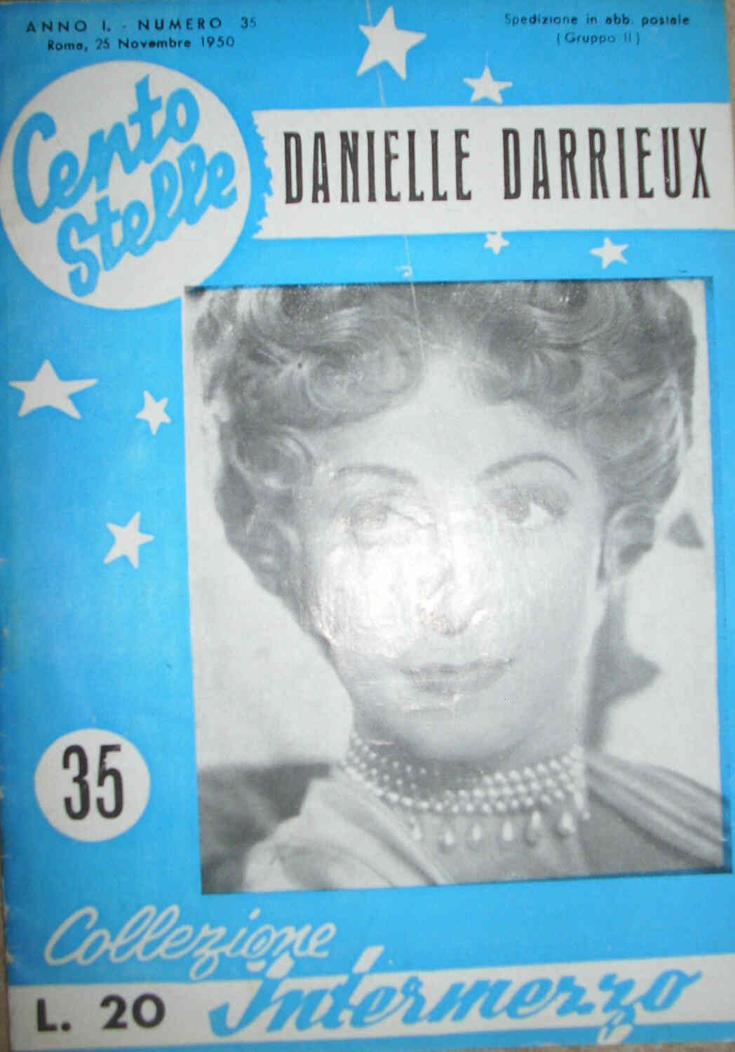 CENTO STELLE magazine side cover Issue 35 25 November 1950