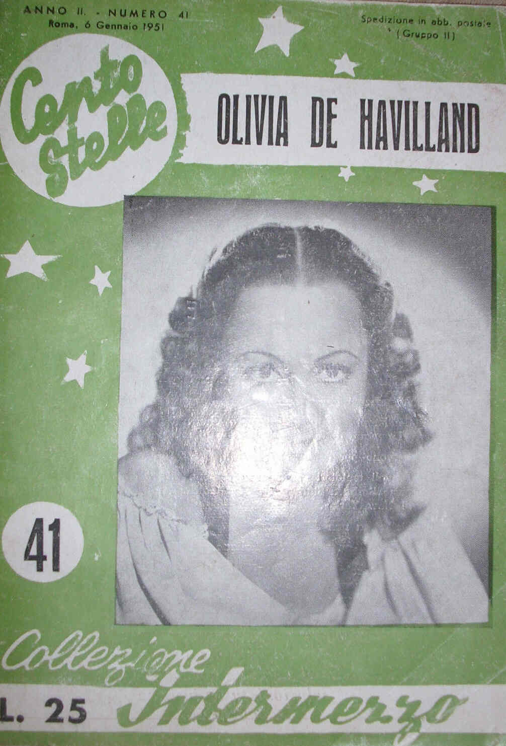 CENTO STELLE magazine side cover Issue 41 6 January 1951