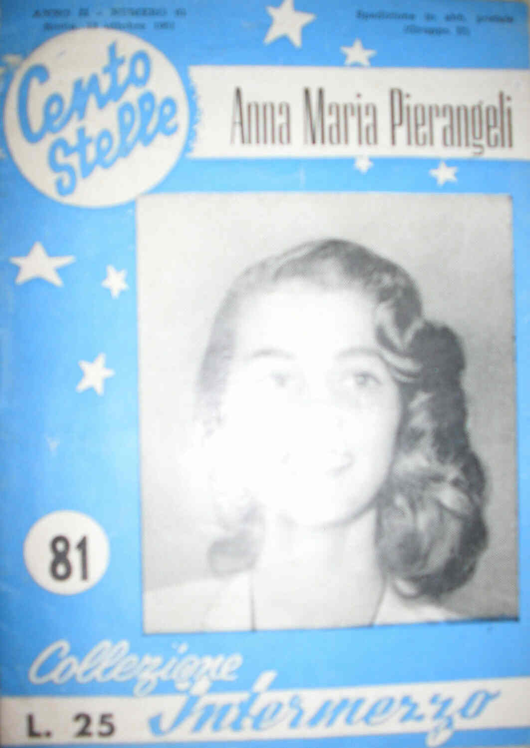 CENTO STELLE magazine side cover Issue 81 13 October 1951